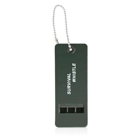 BISONBERG Whistle High Sound for Outdoor Survival with Chain, Three Tube High and MultiAudio Whistle, Emergency Whistle for Camping Hiking Adventure, Survival Gadgets - 1 pc
