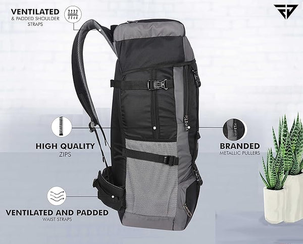 Fur Jaden 55 LTR Rucksack Travel Backpack Bag for Trekking, Hiking with Shoe Compartment