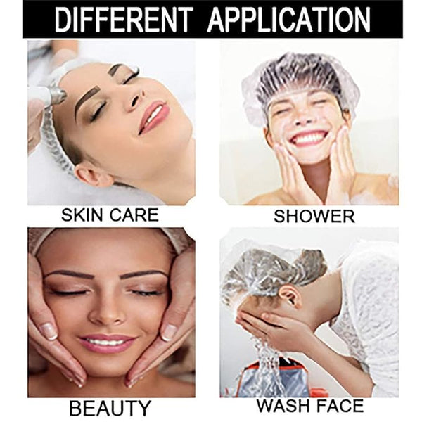 RIXTEC Shower Cap (Pack Of 50) - Reusable Waterproof Bath Cap for Women and Men - Shower Cap for Hotel, Spa, Salon & Bathroom