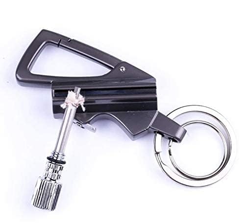 A.K.TRADERS VRINDVASINI Stainless Steel 3 in 1 Keychain Lighter|Waterproof Cigarette Flint Lighter + Keyring + Bottle Opener | Emergency Fire Starter Match Sticks Used for Outdoor Camping, Multicolor