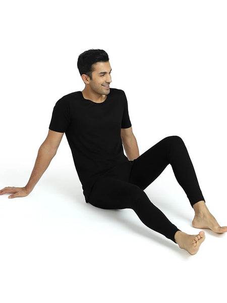 XYXX Men's Thermal Set | Antibacterial, Skin Friendly with Superior Heat Retention | Slim Fit Solid Alpine IntelliHeat Thermal Set
